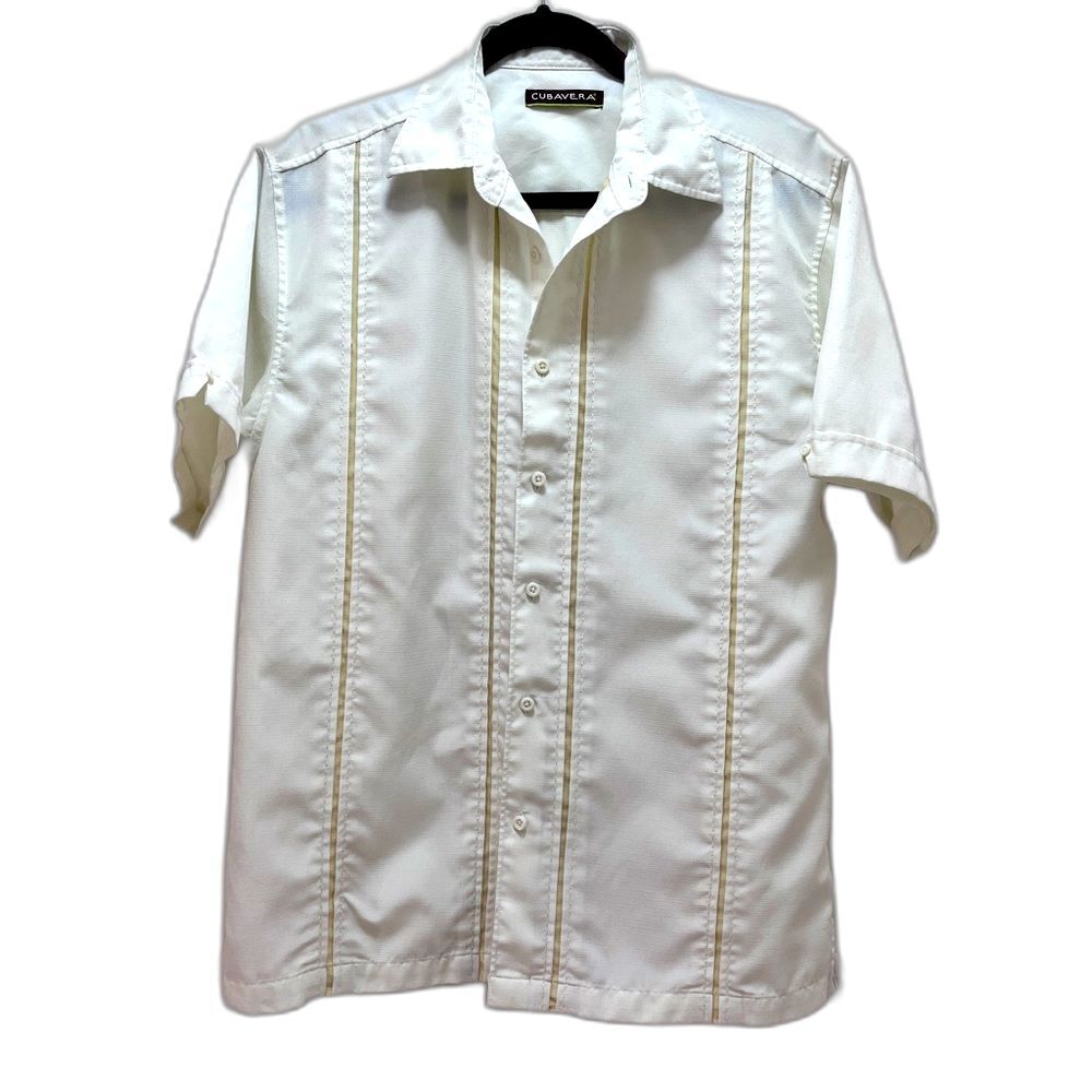 Cubavera Men’s Pale Yellow Button up  Sz Med